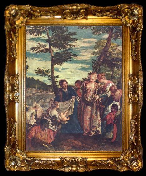 framed  Paolo Veronese Rettung des Mosesknaben aus den Fluten des Nils, ta009-2